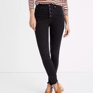 Madewell 10" High Rise Skinny Black Jeans 26